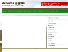 Tablet Screenshot of huntingvacationscotland.com